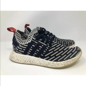 ADIDAS NMD R2 PK “RONI” SZ 8 NAVY WHITE RED BOOST